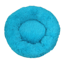 Fluffy Donut-Katzenkorb, Blau, 80 cm